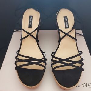 Nine West Ankle Wrap Espadrille Wedge Sandals, 9M